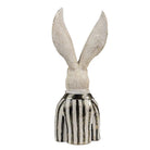 Rabbit statue 42 cm White Black Polyresin Easter decoration by Clayre & Eef.