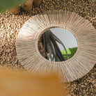 Wall Mirror from Seagrass Round with 60 cm Diameter RIMBA by Soeji
