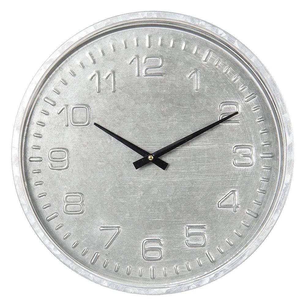 Wall clock Ø 39 cm gray wood wall clock by Clayre & Eef.