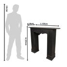 Kamin Schwarz 125x28x101 cm von Clayre & Eef.