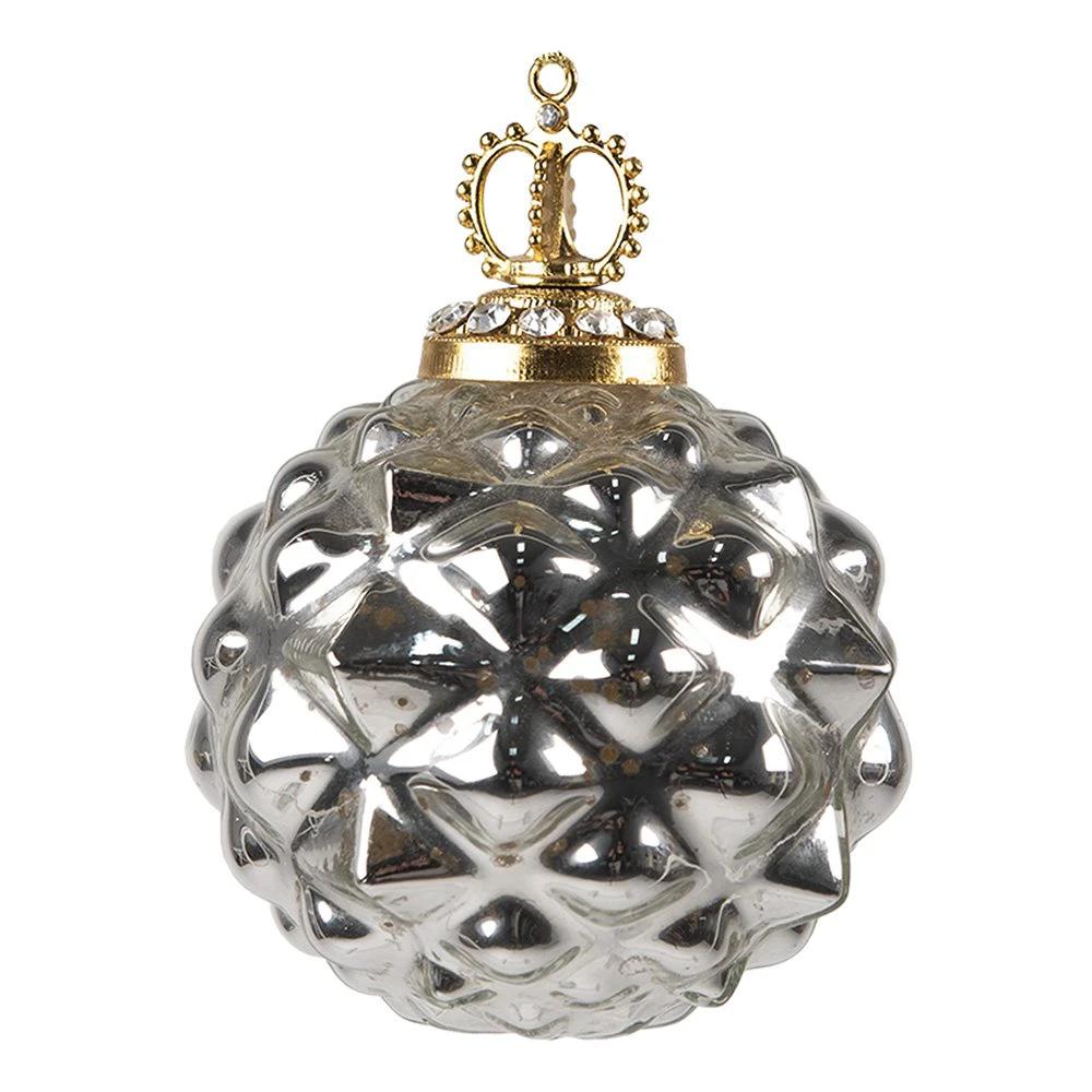 Christmas bauble Ø 8x11 cm by Clayre & Eef.