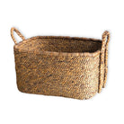 Extra Large Laundry Basket – Square Boho Hamper – Woven Decorative Basket – Storage Basket Made of Natural Water Hyacinth (2 sizes) MENTARI by Soeji