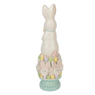 Decoration Statue Rabbit 12x11x34 cm White Plastic by Clayre & Eef.