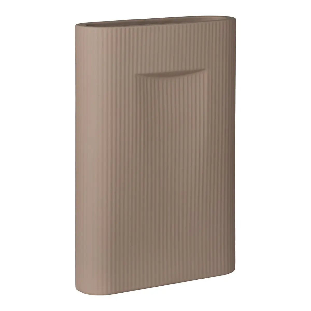 Vase - Vase in ceramic, brown, 24x8,5x35,5 cm by EMIRELLE