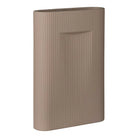 Vase - Vase in ceramic, brown, 24x8,5x35,5 cm by EMIRELLE