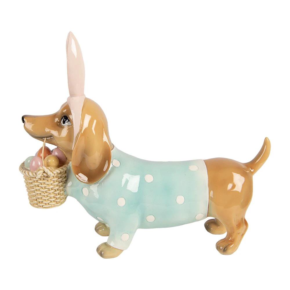 Dekorationsbild Hund 31x10x27 cm Braun Kunststoff von Clayre & Eef.