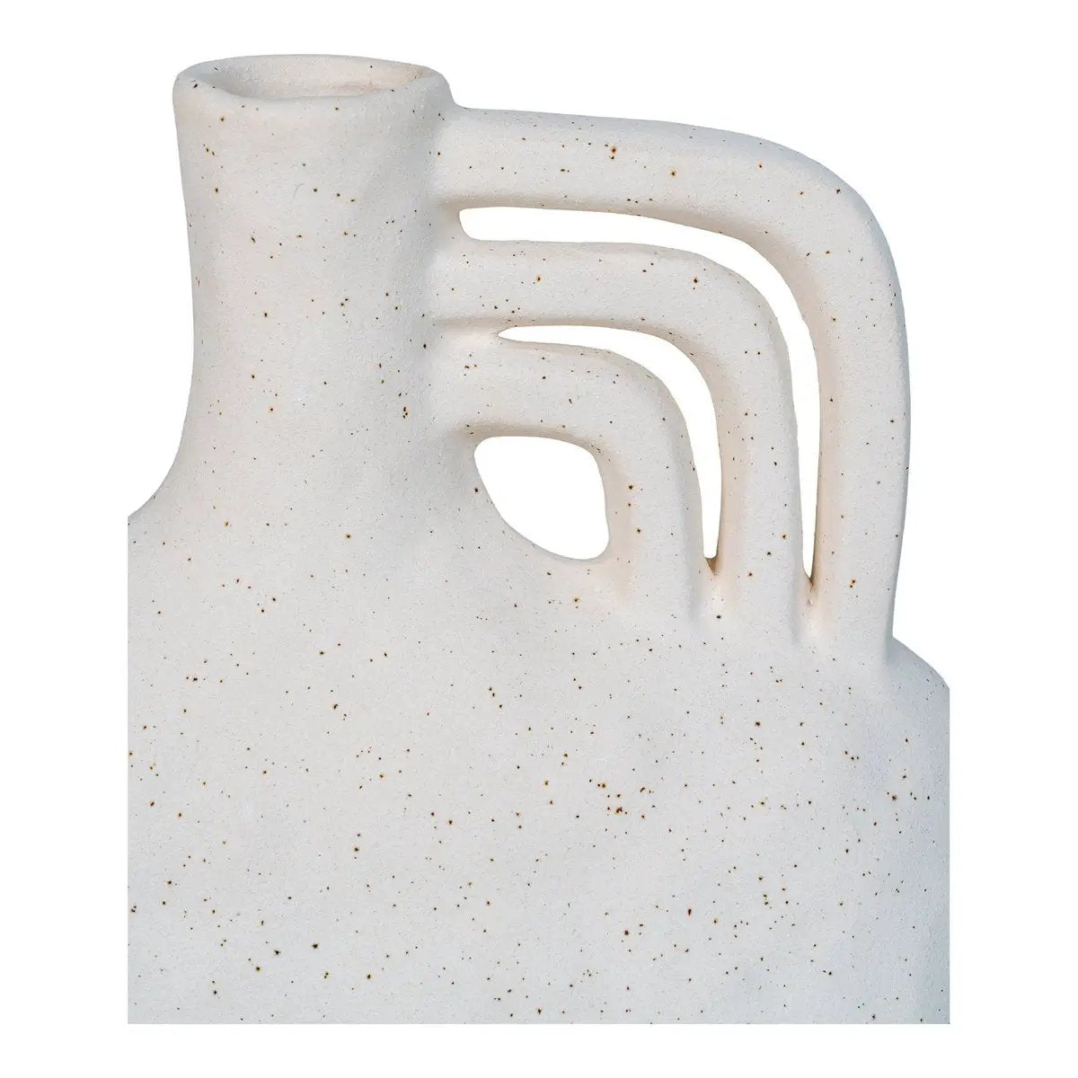 Vase - Vase, ceramic, beige, 18,5x8x19,5 cm by EMIRELLE