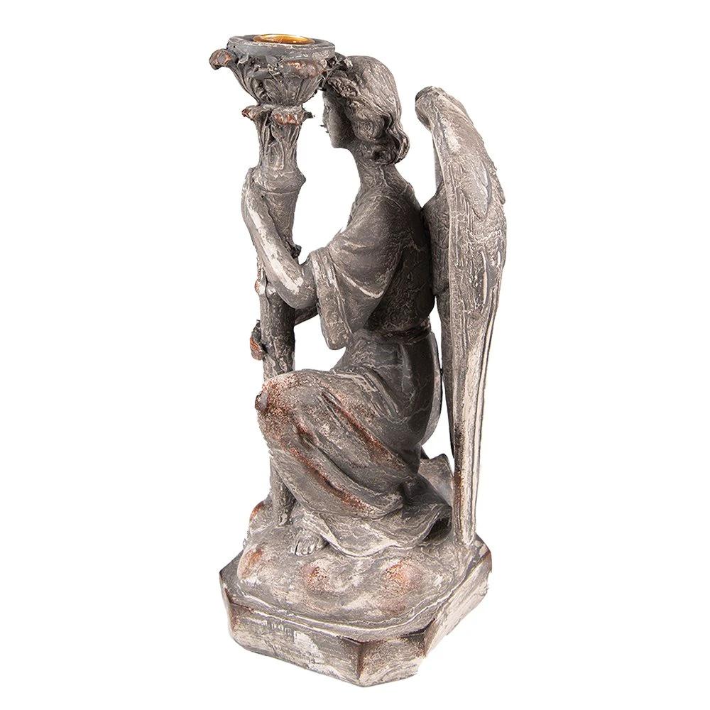 Kandelaar engel 15x14x29 cm by Clayre & Eef.
