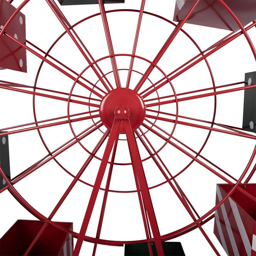 Weihnachtsdekoration Riesenrad aus rotem Metall von Clayre & Eef.