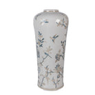 Vase Ø 17x39 cm Weiß-Blau Keramik von Clayre & Eef.