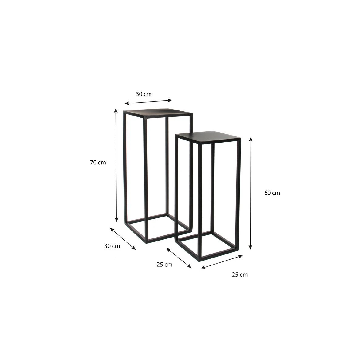 Side table set Goa Black by Mica Decorations