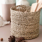 Small Seagrass Basket BHINNEKA | Plant Basket | Woven Boho Basket | Planter | Decorative Basket | Small Storage Basket | Round Flower Basket by Soeji