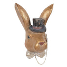Decoration Statue Rabbit 17x11x25 cm Gold-colored Plastic by Clayre & Eef.