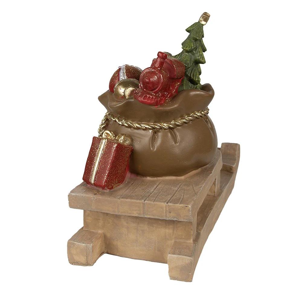 Dekoration Weihnachtsgeschenke auf Schlitten 38x16x29 cm von Clayre & Eef.