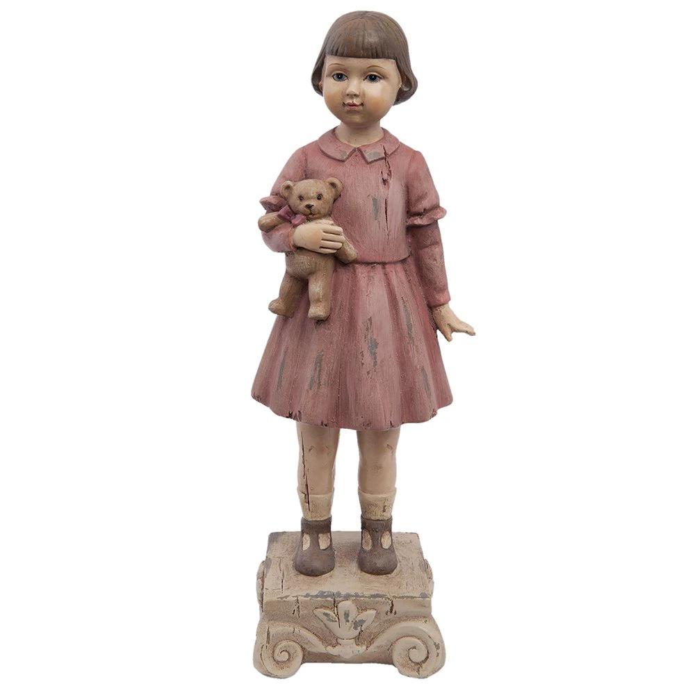 Image Girl 9x7x24 cm Pink Polyresin Home accessories by Clayre & Eef.