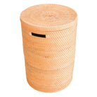 Laundry Basket with Lid Storage Basket made from Rattan SARI (2 sizes) by Soeji