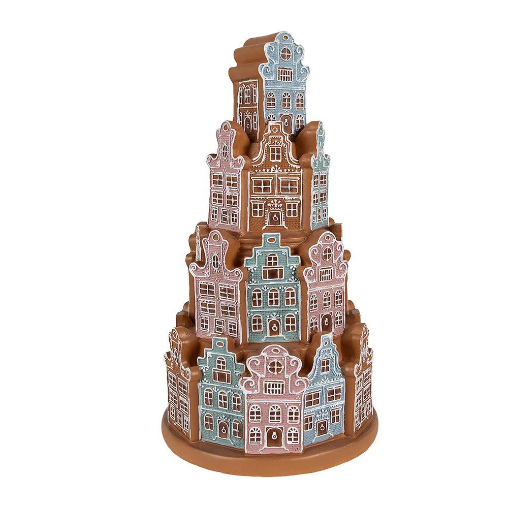 Decoration house with LED Ø 18x33 cm / 3xaaa by Clayre & Eef.