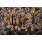 Tealight holder Reindier 21 cm Beige Brown Porcelain Waxinight holder by Clayre & Eef.