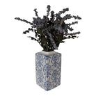 Vase mit Deckel 15x15x31 cm Weiß Blau Keramik von Clayre & Eef.