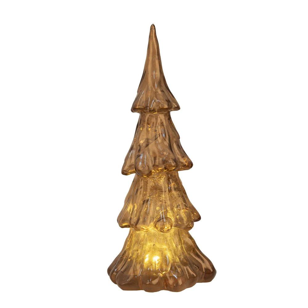 Decoration Christmas tree with LED Ø 14x33 cm / 3xaaa by Clayre & Eef.
