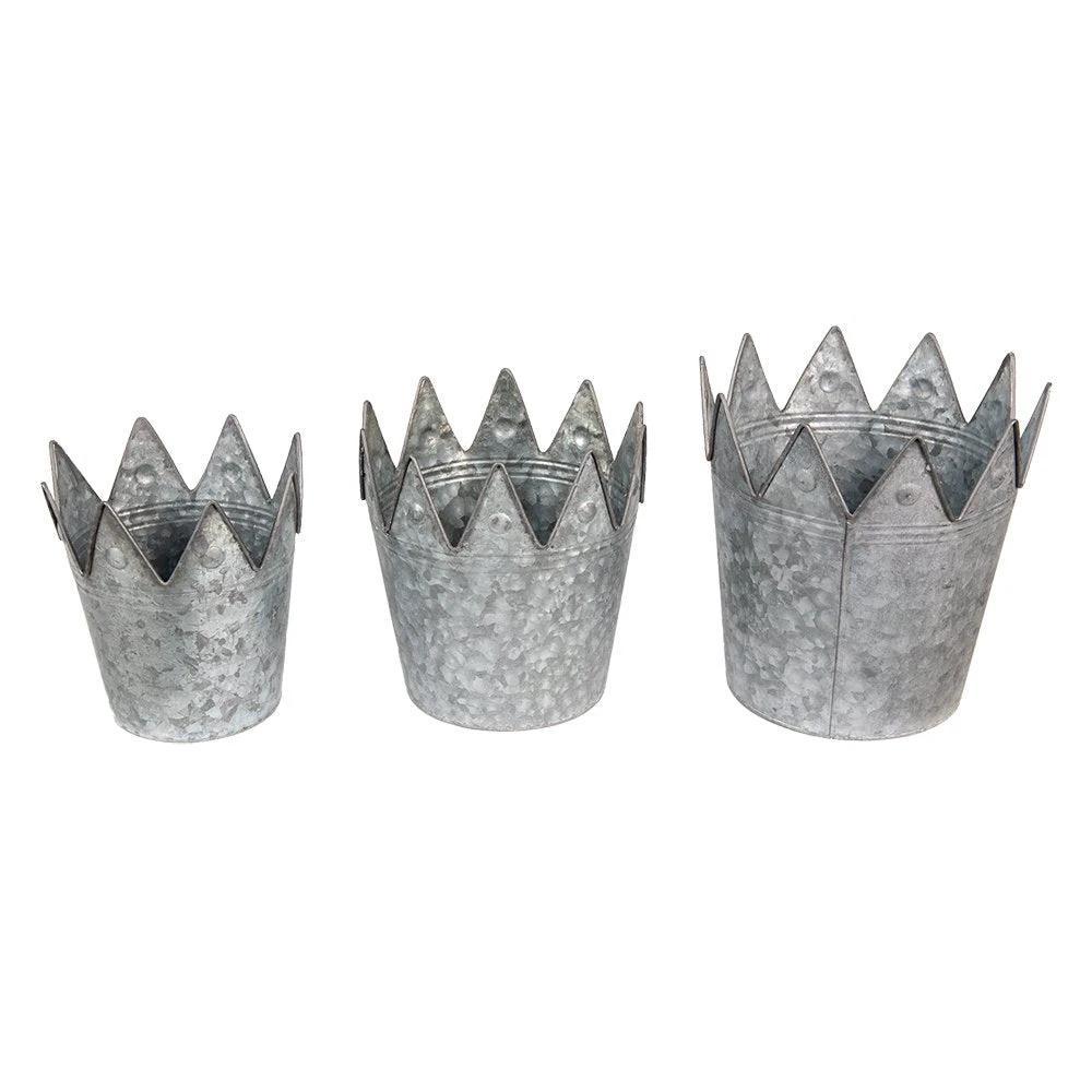 Decoration plant holder (3) Ø 29x27 / Ø 25x24 / Ø 21x20 cm by Clayre & Eef.