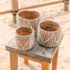 Small Seagrass Basket ORIS | Round Flower Basket | Woven Boho Basket | Plant Basket | Planter | Macrame Basket by Soeji
