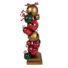 Christmas Decoration Statue 35x35x120 cm Red Green Metal by Clayre & Eef.
