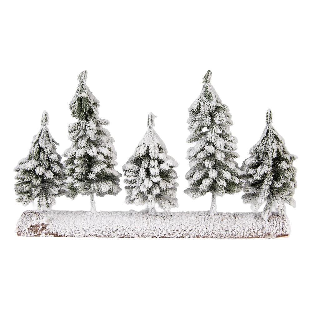 Mini-Künstlicher Weihnachtsbaum 40x8x25 cm Grün Holz von Clayre & Eef.