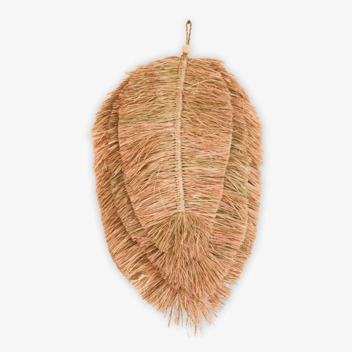 Tropical Wall Decor 50 cm Leaf-Shaped Handwoven from Raffia TIPIN by Soeji