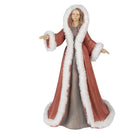 Statue Woman 40 cm Red Polyresin Christmas Figures by Clayre & Eef.