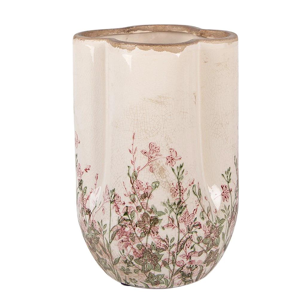 Vase Ø 16x24 cm Beige Keramik von Clayre & Eef.
