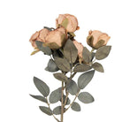 Artificial flower Rose 43 cm Brown Plastic by Clayre & Eef.