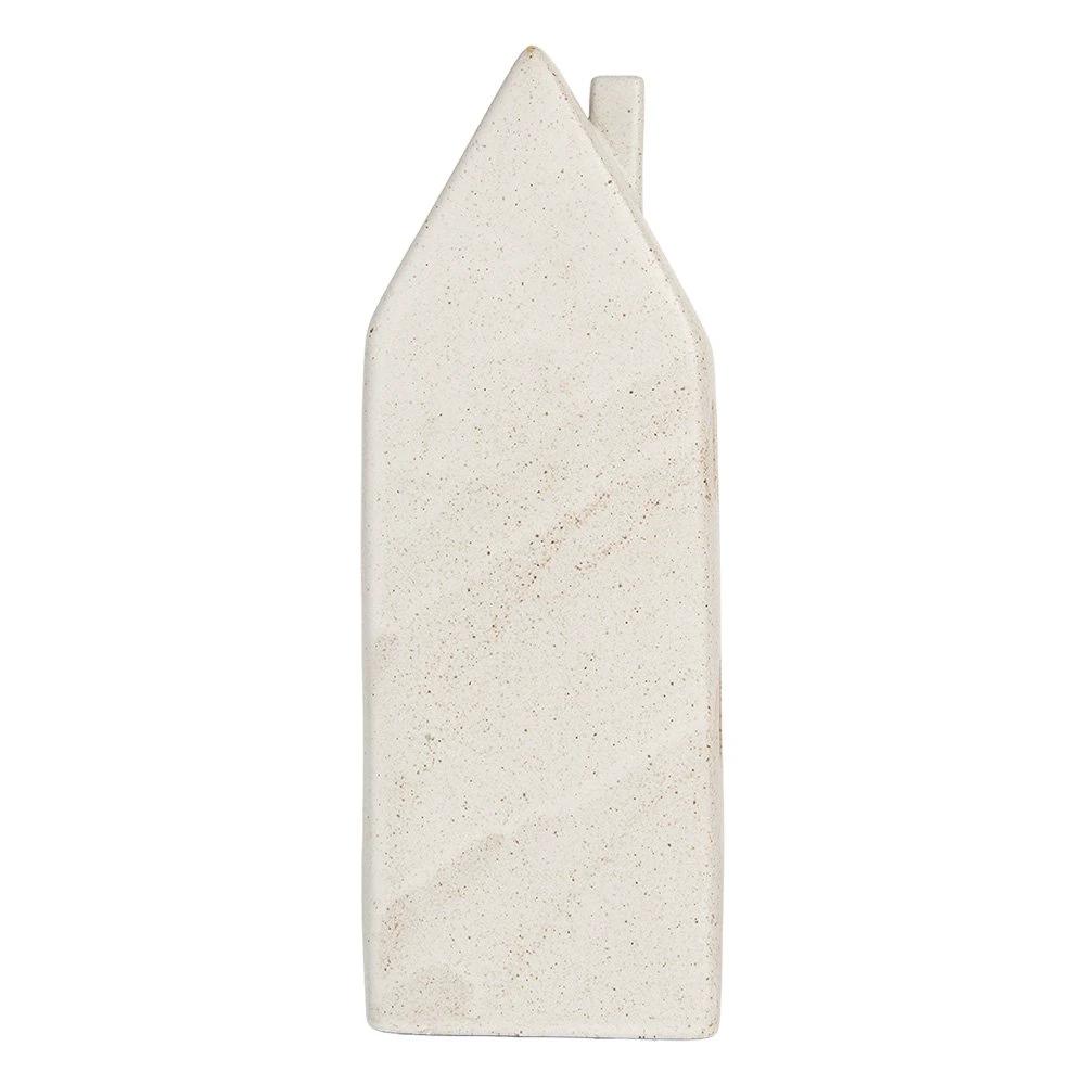 Decoration house with LED 9x7x24 cm Beige ceramics by Clayre & Eef.