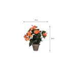 Artificial plant Hibiscus Orange by Mica Decorations