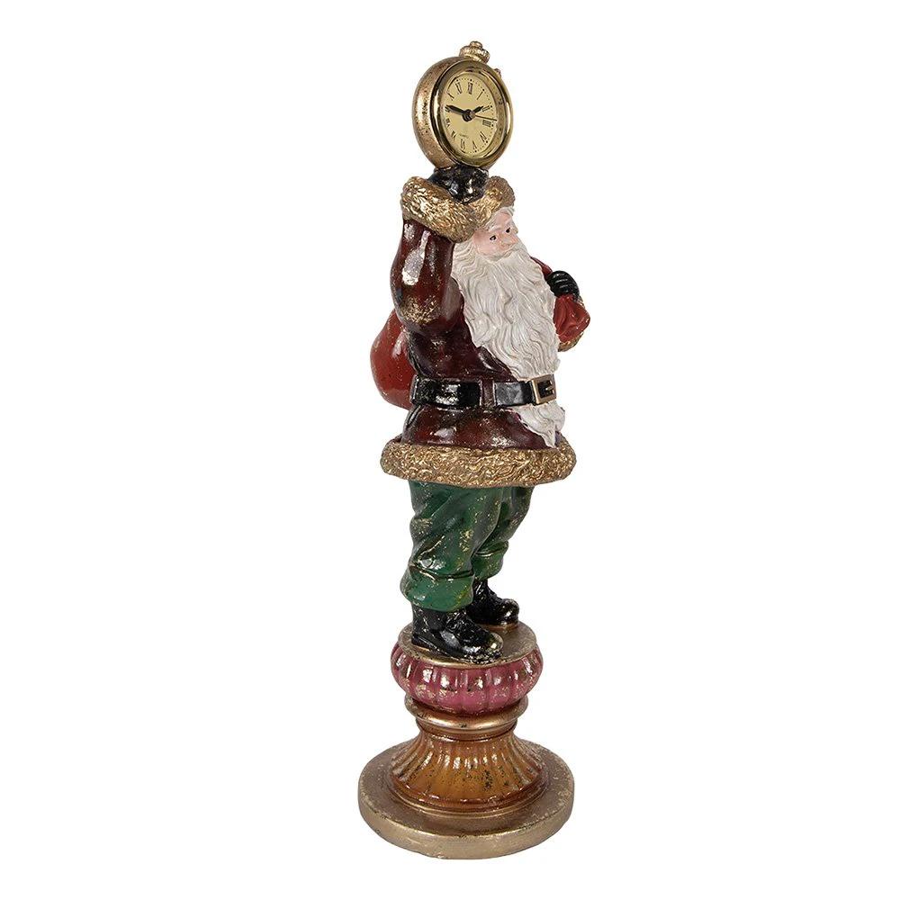 Christmas Decoration Statue Santa Claus 15x13x39 cm Red Plastic by Clayre & Eef.